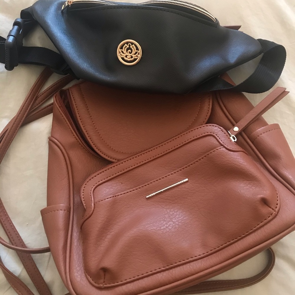 Fanny pack and backpack purse set